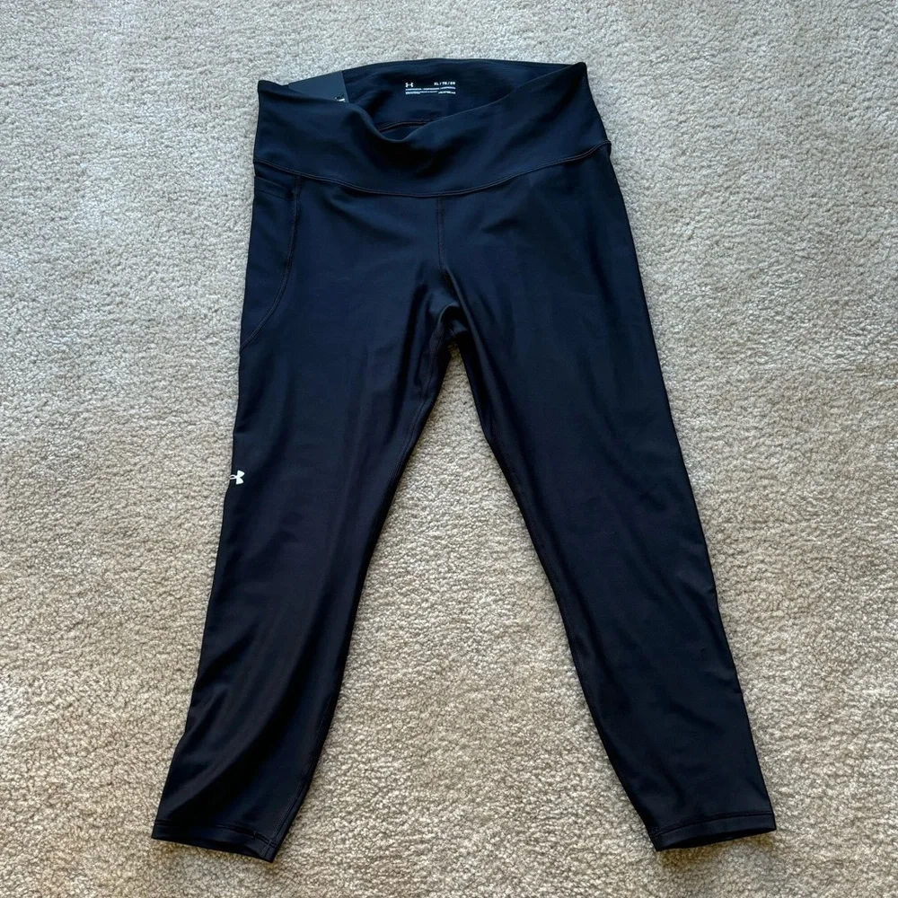 Women's Under Armour Tech Ankle Leggings Black - Picture 3 of 4